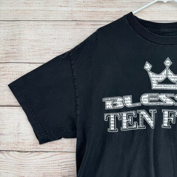 Blessed Brand Ten Feet Someday Logo T-Shirt‎ Adult Size XL Black - Picture 5 of 8